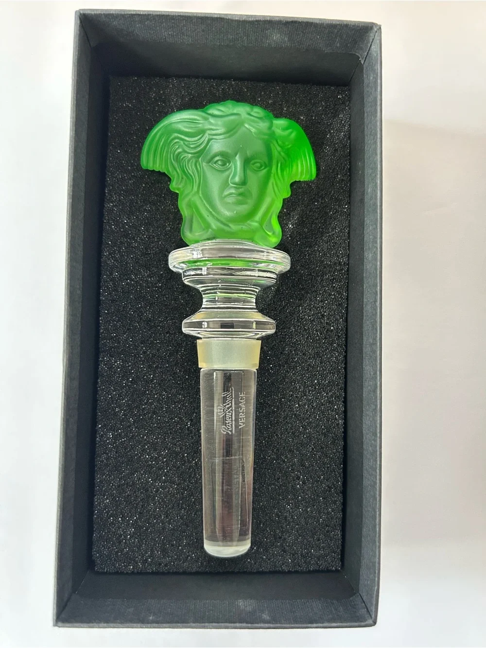 Versace Green Crystal Medusa Bottle Stopper